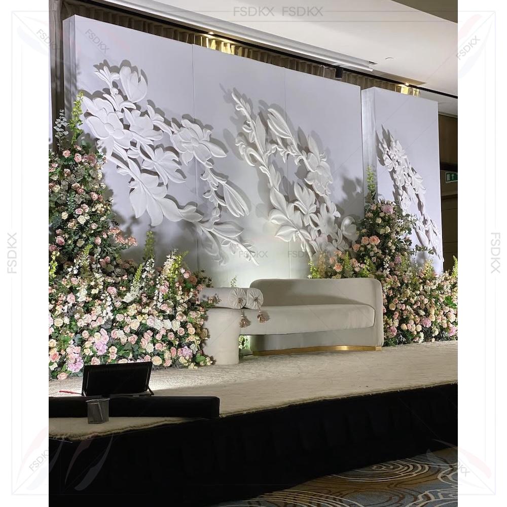 Party Event Supplier - 웨딩 공급업체 화이트 아치 배경 3D