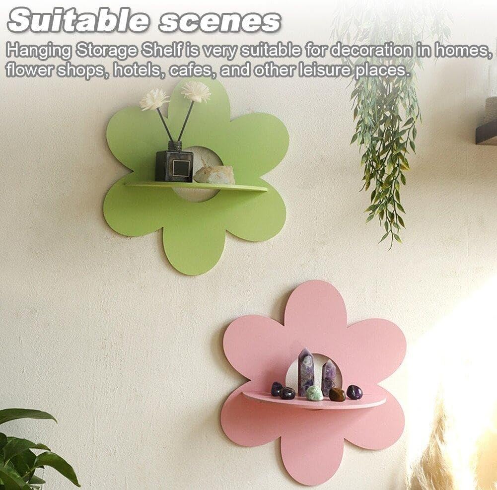 Flower Wall Panel - 꽃 모양 벽걸이 수납함 나무 벽