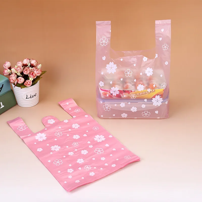 Event Party Shop - 핑크 사쿠라 조끼 가방, 슈퍼마켓 쇼핑