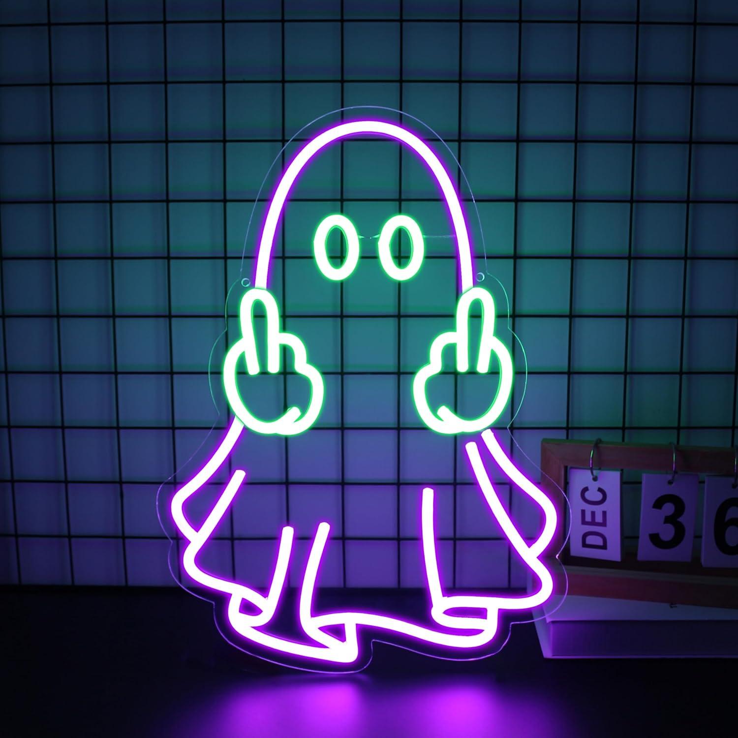 유령 네온사인 USB 전원 LED 디밍 가능 네온 조명 - Neon Sign Party 리뷰 및 가격