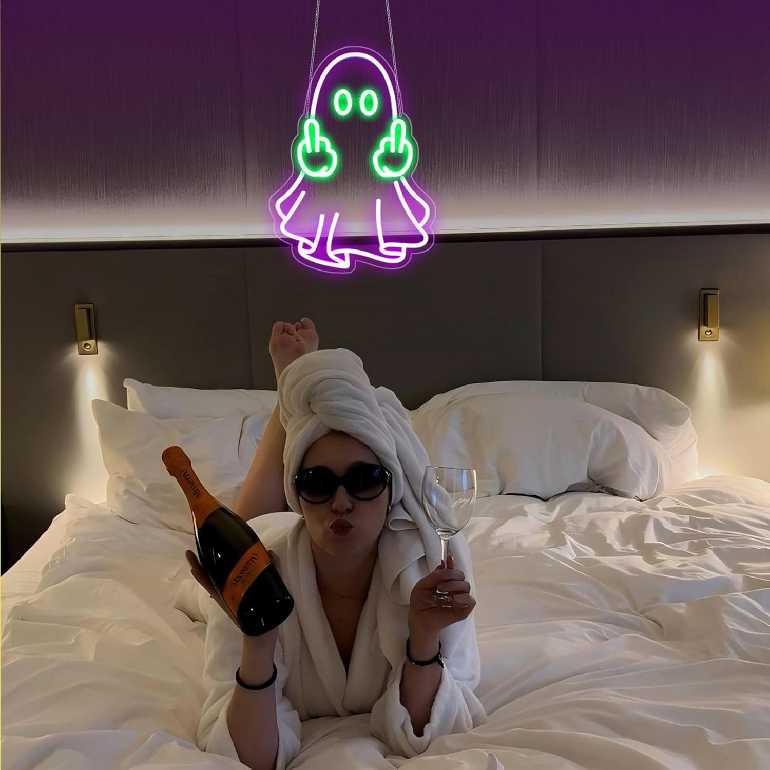 유령 네온사인 USB 전원 LED 디밍 가능 네온 조명 - Neon Sign Party 리뷰 및 가격