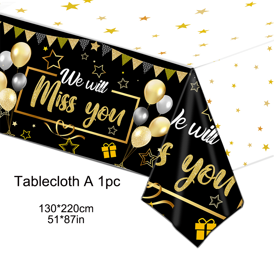 우리가 당신을 그리워할 것입니다 배너, 블랙 골드 풍선 - Party Banner Gold 리뷰 및 가격