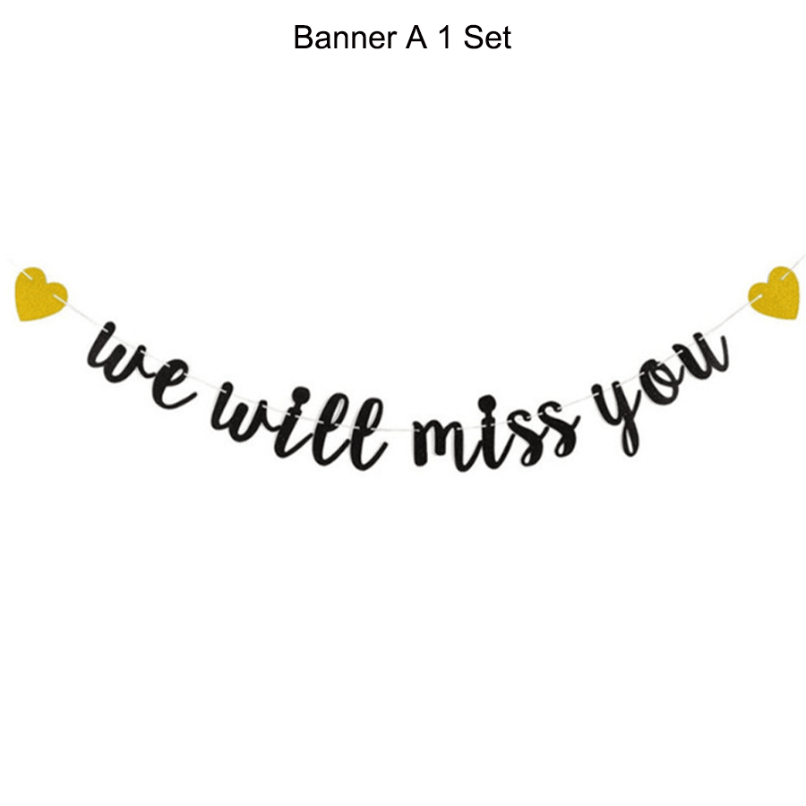 우리가 당신을 그리워할 것입니다 배너, 블랙 골드 풍선 - Party Banner Gold 리뷰 및 가격