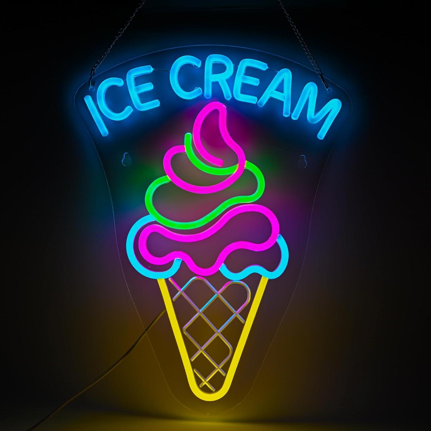 아이스크림 네온사인 디머블 디저트 바 LED 조명 (아 - Neon Sign Party 리뷰 및 가격