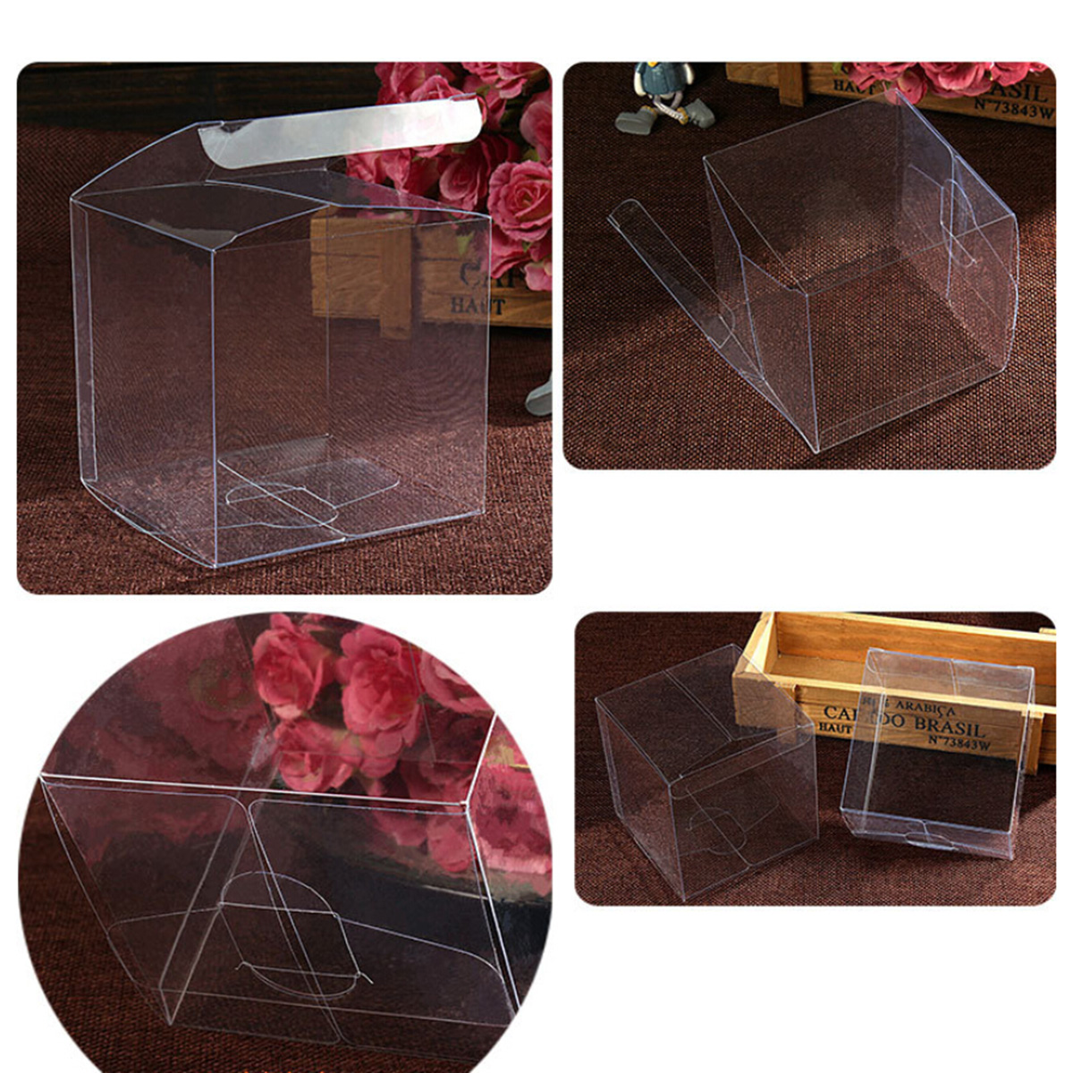 50pcs 선물에 대 한 명확한 PVC 플라스틱 상자  - Event Party Box 리뷰 및 가격