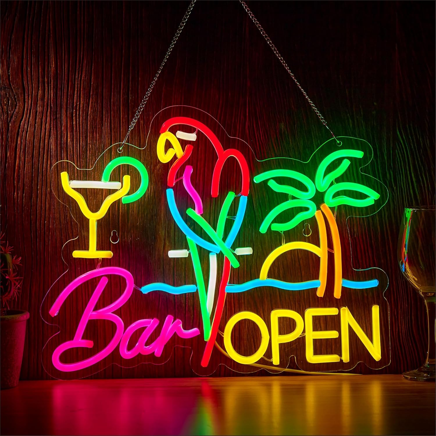바 오픈 네온사인 비즈니스 아트 벽 조명 USB LED - Neon Sign Party 리뷰 및 가격