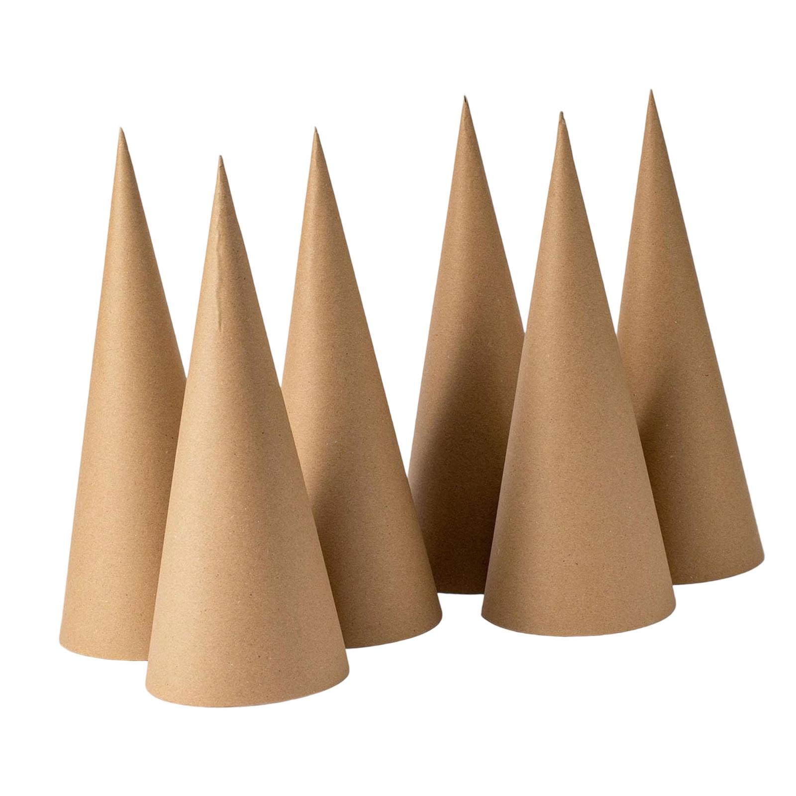 6개입 크래프트 종이 마셰 콘, 크리스마스 트리 장식용 - Party Hat Cone 리뷰 및 가격