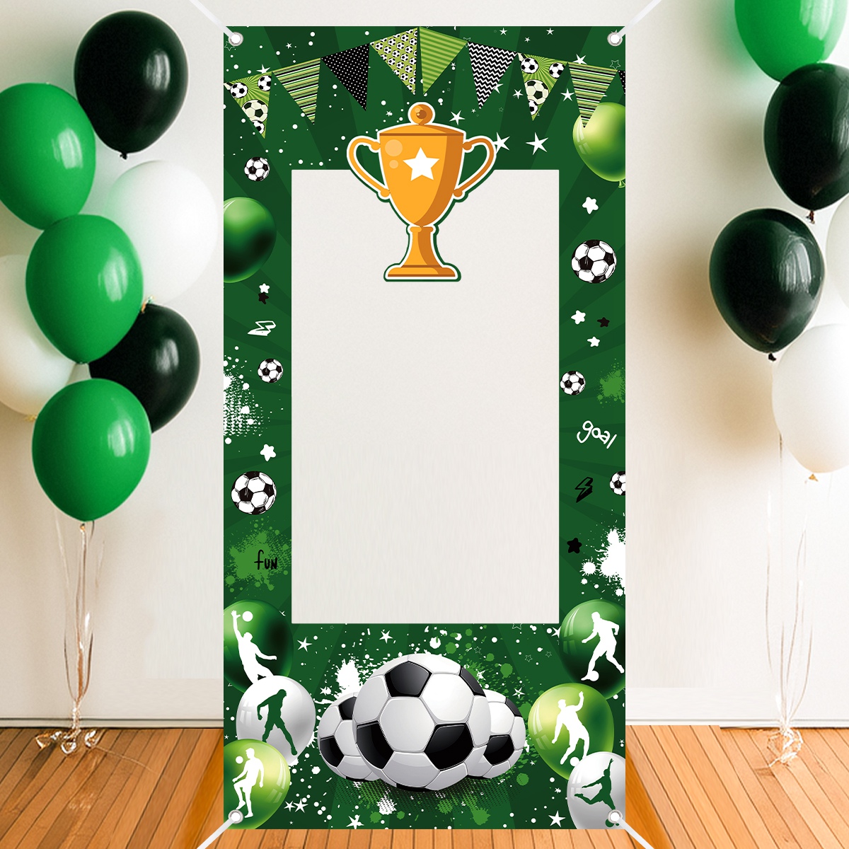 1pc 녹색 축구 장식 사진 부스 프레임 생일 스포츠  - Photo Booth Frame 리뷰 및 가격